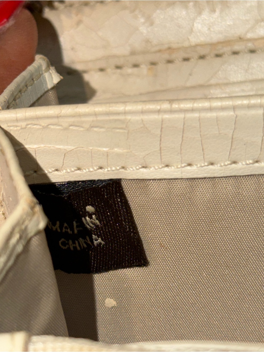 Coach Cream Leather Zip Wallet with Gold Zipper - Picture 5 of 5